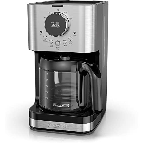 BLACK+DECKER CM4201S Select-A-Size Easy Dial 12-Cup Programmable Coffeemaker,...