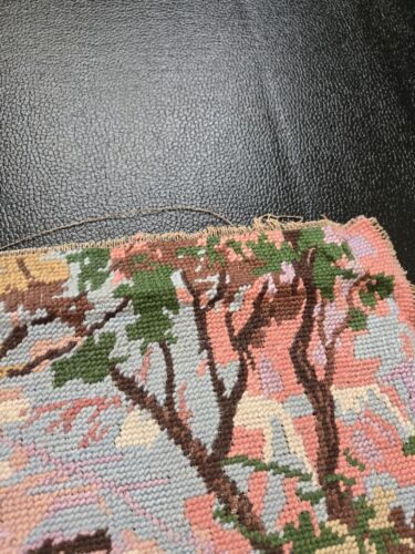 Vtg. Finished Tapestry ON THE WALLABY TRACK Charming Handmade - Picture 14 of 17