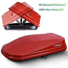 HEAVY DUTY ABS VEHICLE ROOF TOP STORAGE BOX CARGO LUGGAGE CARRIER W/ LOCK