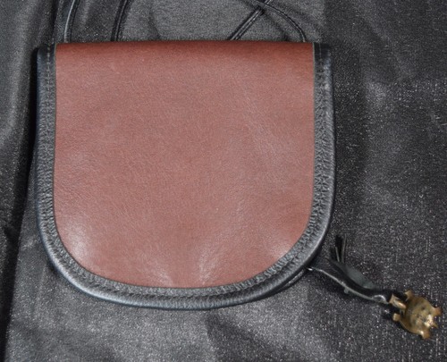 TURTLE RIDGE Small Brown Leather Crossbody Messenger Saddle Bag USA Made - Picture 4 of 9