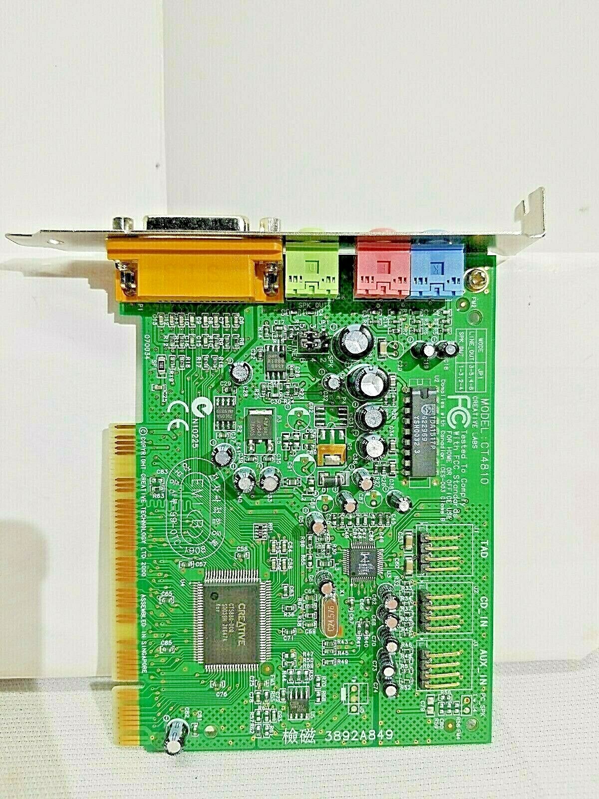 CREATIVE LABS CT4810 PCI AUDIO CARD | eBay