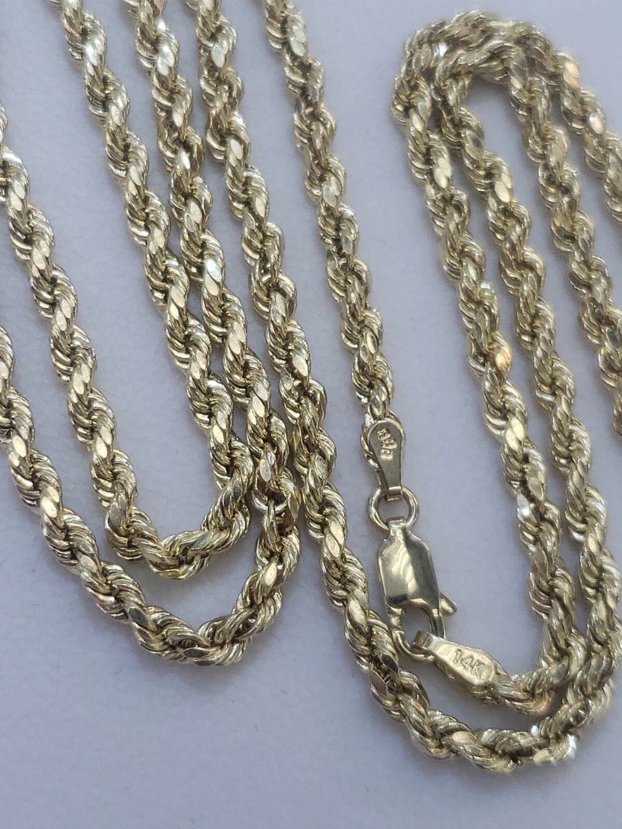 26 inch 14k cheap gold rope chain