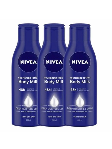 NIVEA Nourishing Lotion Body Milk For Very Dry Skin (200ML x Pack Of 3) - Picture 3 of 3