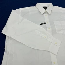 JoS A Bank Executive Collection Dress Shirt Mens 18 36 White Pinpoint Cotton NEW