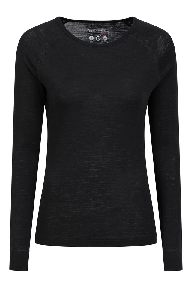 Mountain Warehouse Women's Thermal Base Layer Ladies Lightweight Merino Top