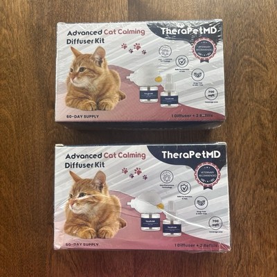TheraPetMD Advanced Cat Calming Diffuser Kit Set (2) 2 Month Supply - NEW