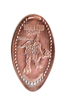Elongated Penny "Universal Studios Hollywood-Spinosaurus" CA Zinc