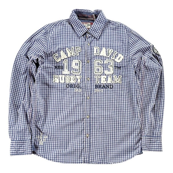 Men Camp David Shirt Red 40 /L / 48