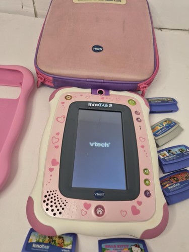 Vtech InnoTab 2 Kids Learning Touch Tablet Pink Includes 5 Cartridges, Case.🔥 - Picture 9 of 13