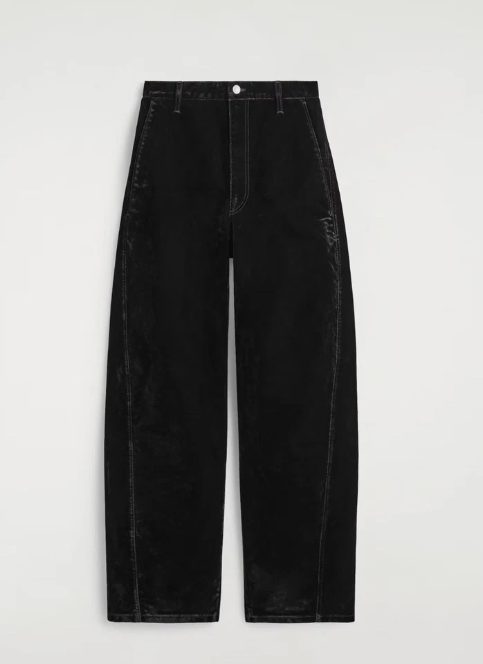 COS Women's Flocked Denim Trousers Size 8 EU 36 - Image 2 of 4