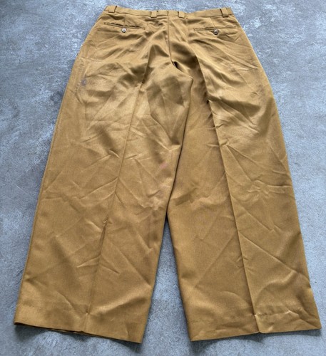 VTG Men’s Baggy Wide Amber Gold Pleated Dress Pants 36x30 Y2K 11” Leg - Picture 3 of 21