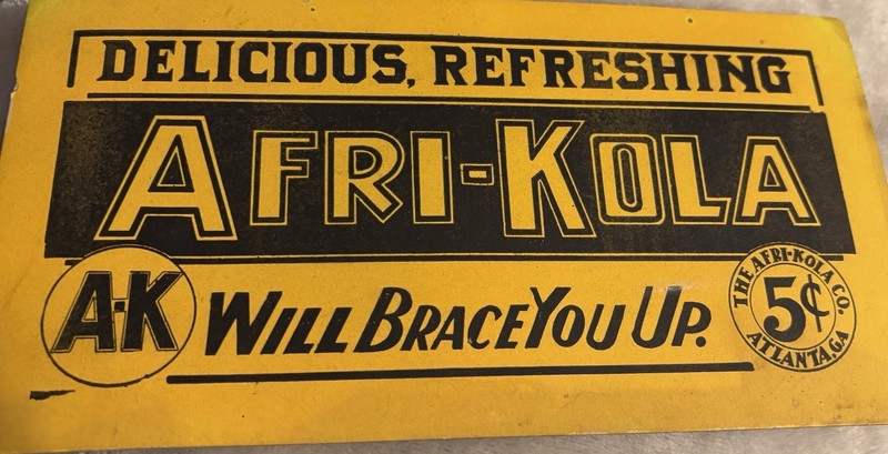 AFRI-KOLA  WILL BRACE YOU UP. ADVERTING PIECE. SOFT DRINKS 