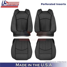 2013-2017 Fits Chevy Traverse Leatherette Perforated Front Seat Covers Ebony