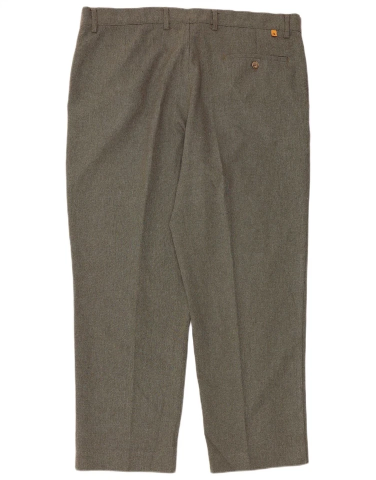 FARAH Womens Straight Chino Trousers W40 L29 Green Check Polyester BR10 - Image 2 of 3