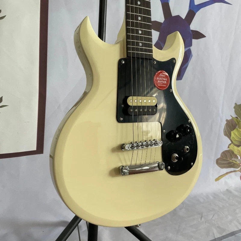 Melody Maker Electric Guitar Olympic White Double Cutaway Solid Body H Pickup - Image 4 of 4