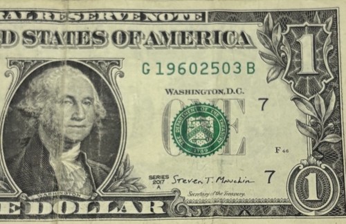 Birthday Note March 25 1960 Fancy Serial Number One Dollar BillG19602503B - Picture 1 of 6