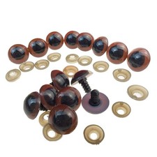 100PCS Brown Plastic Safety Eyes Craft Eyes for Sewing Crafting Buttons Teddy...
