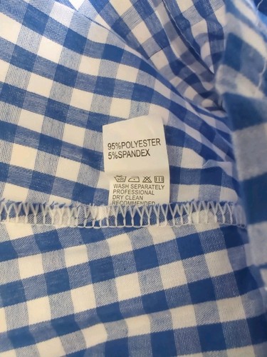 Damen Trachten Dirndl Bluse blau weiß kariert Größe XL - Bild 7 von 7