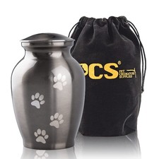 PCS Memorial Pet Cremation Urns for Dogs and Cats Ashes, Paws Engraved Pet Ur...
