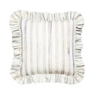 Mackenzie-Childs Sterling Stripe Ruffle Throw Pillow 20x20 NEW