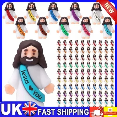 25/100Pcs Mini Jesus Figures Jesus Loves You Original Design Jesus Toy NEW