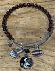 Ncaa 3-Charm Logo Beaded Bracelet Florida State Seminoles Silver-Toned Bangle