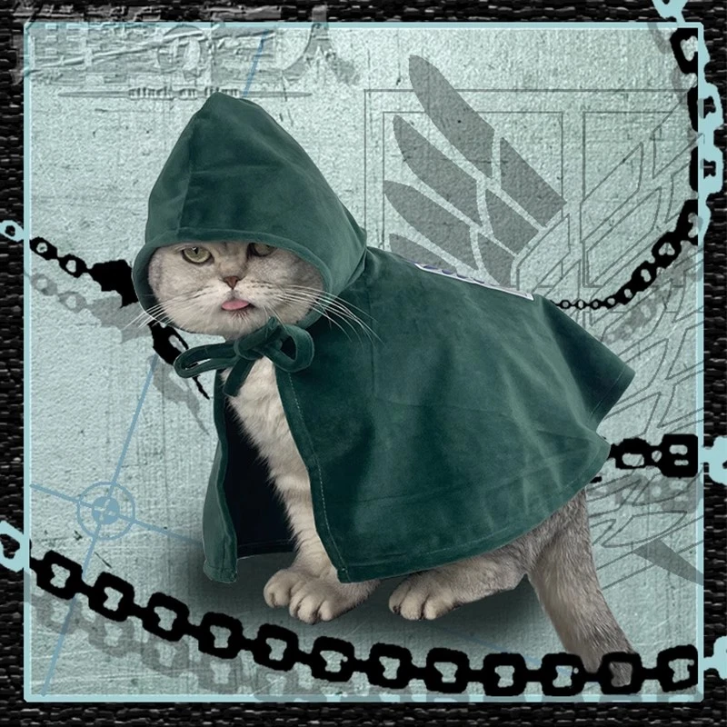 Anime Attack On Titan Wing Of Freedom Mascota Capa Gato Perro Ropa Juegos con disfraces Accesorios Foto 2 de 4