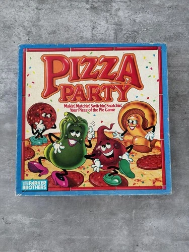 Vintage Pizza Party Matching Game Parker Brothers 1987 Incomplete See Photos