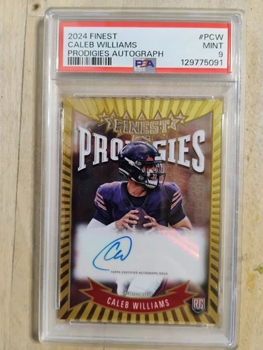 2024 TOPPS FINEST PRODIGIES AUTO #PCW CALEB WILLIAMS ROOKIE RC PSA 9🔥🔥