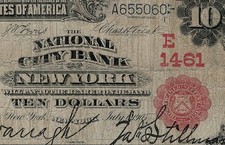 1902 $10 The National City Bank of New York Red Seal Ch #1461 PCGS 10 (CBX)