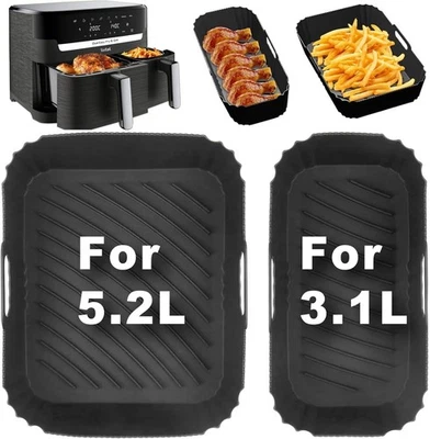 BRANDED Air Fryer Silicone Liners for Tefal Easy Fry 5.2l/3.1l, Air Fryer Silicone Acces