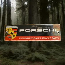 Vintage Porsche Porcelain Sign 911 Turbo Carrera 964 Cabriolet Ferrari Gas Oil 