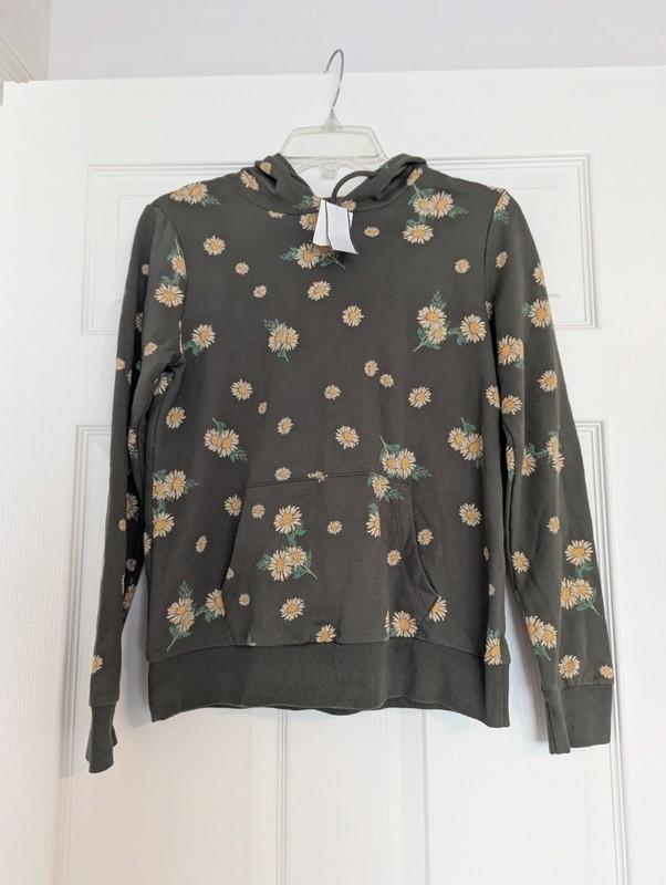 Women's Belle Du Jour Green  Great Looking Daisy NEW Hoodie size S