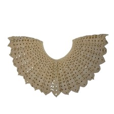 Antique Vintage Crochet Lace Collar Victorian Beige Edwardian Boho Stunning