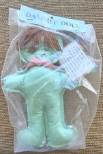 Dammit Doll 10" Green With White Polka Dots NIP