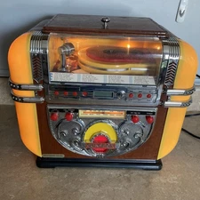 Polyconcept Retro Style Jukebox Radio CD Player 1997 Works Great See Video