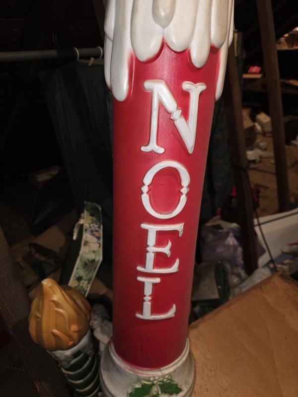 Vintage Noel Candle Blow Mold