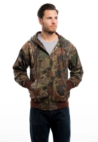 TrailCrest Men'sCotton Blend Camouflage / Faded Camo Zip Hoodie Jacket Outerwear image 2