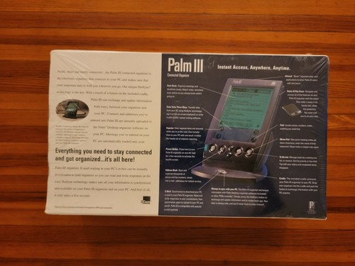 NEW IN BOX Vintage Palm III Connected Organizer HAND PC Computer PDA 3Com Tech - Photo 2 sur 8