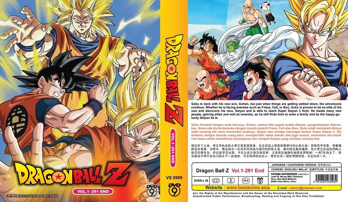 Anime DVD Dragon Ball Z Episode 1-291 End English Dubbed Free