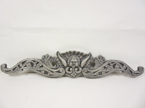Teak Wood Cherub Angel Child Face Wall Decoration Decor Mantel Scroll Gothic New - 第 1/7 張圖片