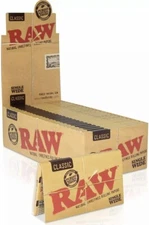 Authentic Raw Classic Single Wide Rolling Paper Full box 25Pack