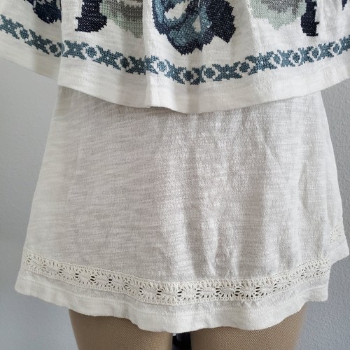 Free People Embroidered Floral Tapestry Off The Shoulder Top Size XS - Picture 6 of 10