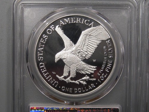 3 DEEP CAMEO PROOF 2021-w T-2 Silver American Eagles. PCGS PR69DCAM. - Imagen 6 de 10