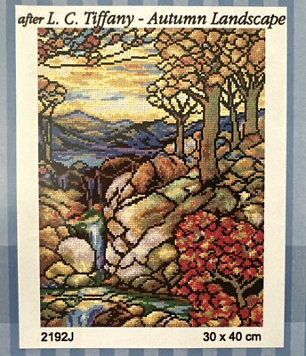 Printed needlepoint tapestry Canvas Only  30x40 cm Autumn Landscape