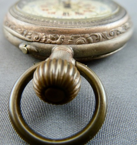 schöne alte Taschenuhr 800/-Silber um 1890 - Bild 5 von 12