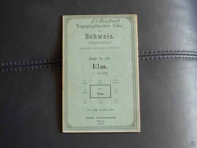 Mappa topografica di Elm & Matt Svizzera 1906 scala 1:50.000- Mappa topografica di Elm & Matt Svizzera 1906 scala 1:50.000-