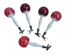 Christmas Tree Decorations - Fly Agaric 5 Pieces (# 16491)