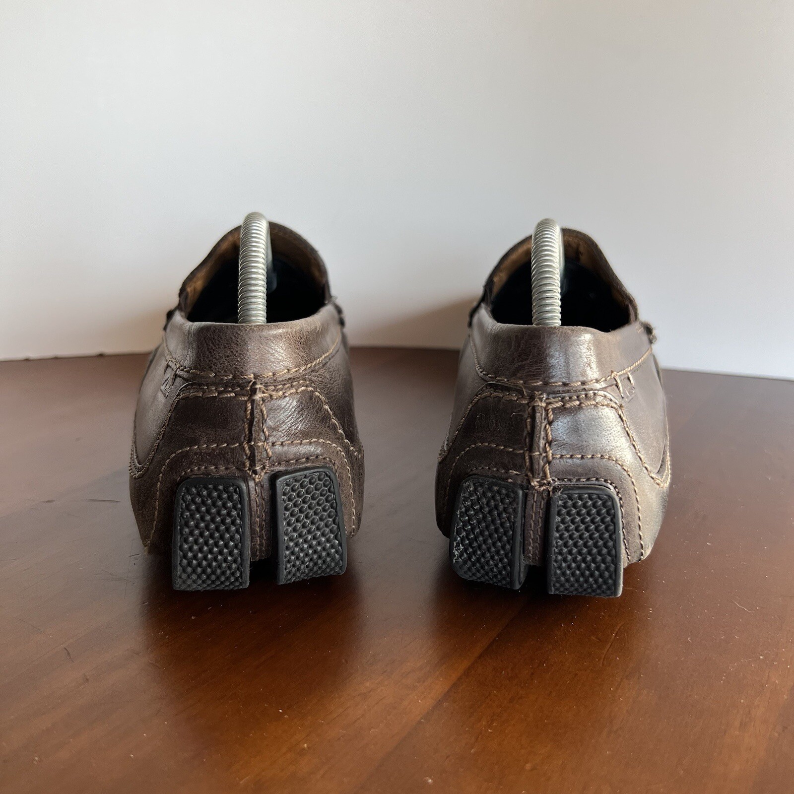 Clarks Ashmont Race Brown Leather Driving Loafers Moccasins Shoes Size