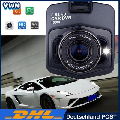 Vorne Fenster DVR 1080P 170° Rekorder Kamera 2.4'' HD Car Auto KFZ Mini Dashcam